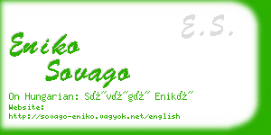 eniko sovago business card